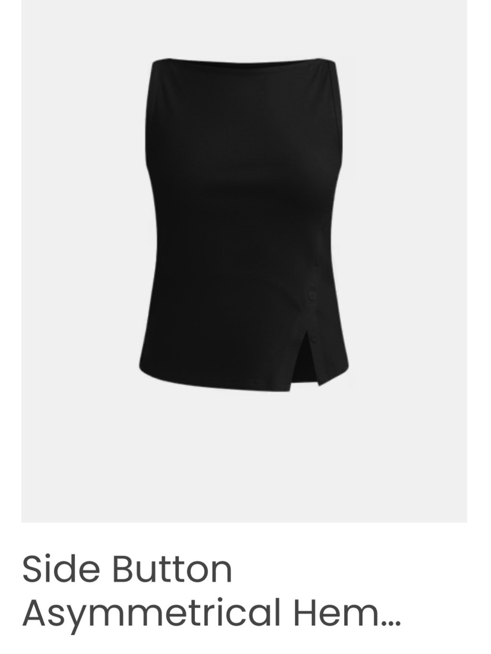 LOFT Black Asymmetrical Hem Tank Top